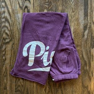 VS PINK maroon wide leg sweatpants